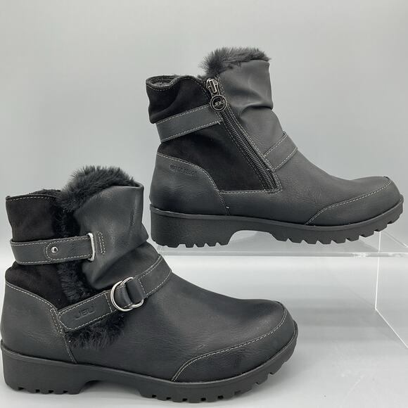 NEW JBU Women’s Indiana Waterproof Mid Calf Boots Black Size 7M - Picture 1 of 12
